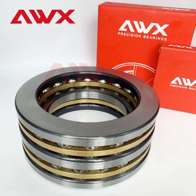 52205 52206 52207 52208 Rolamentos de esferas axiais de aço de precisão intercambiável para uso industrial